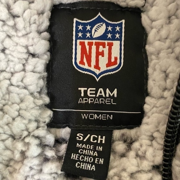 NFL Arizona Cardinals Gray Sherpa Quarter-Zip Cozy Lining Pullover Jacket Size S - Picture 9 of 11